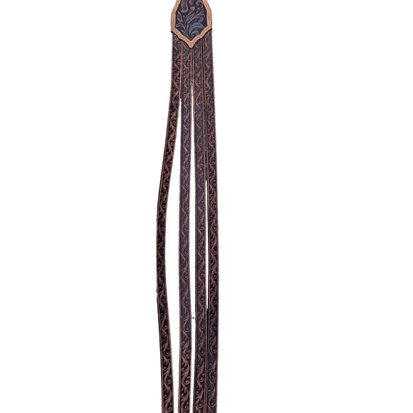 Tony Lama Embellished Rhinestone Leather Belt C50868 Cheyenne Creek Size 38 - Picture 6 of 10